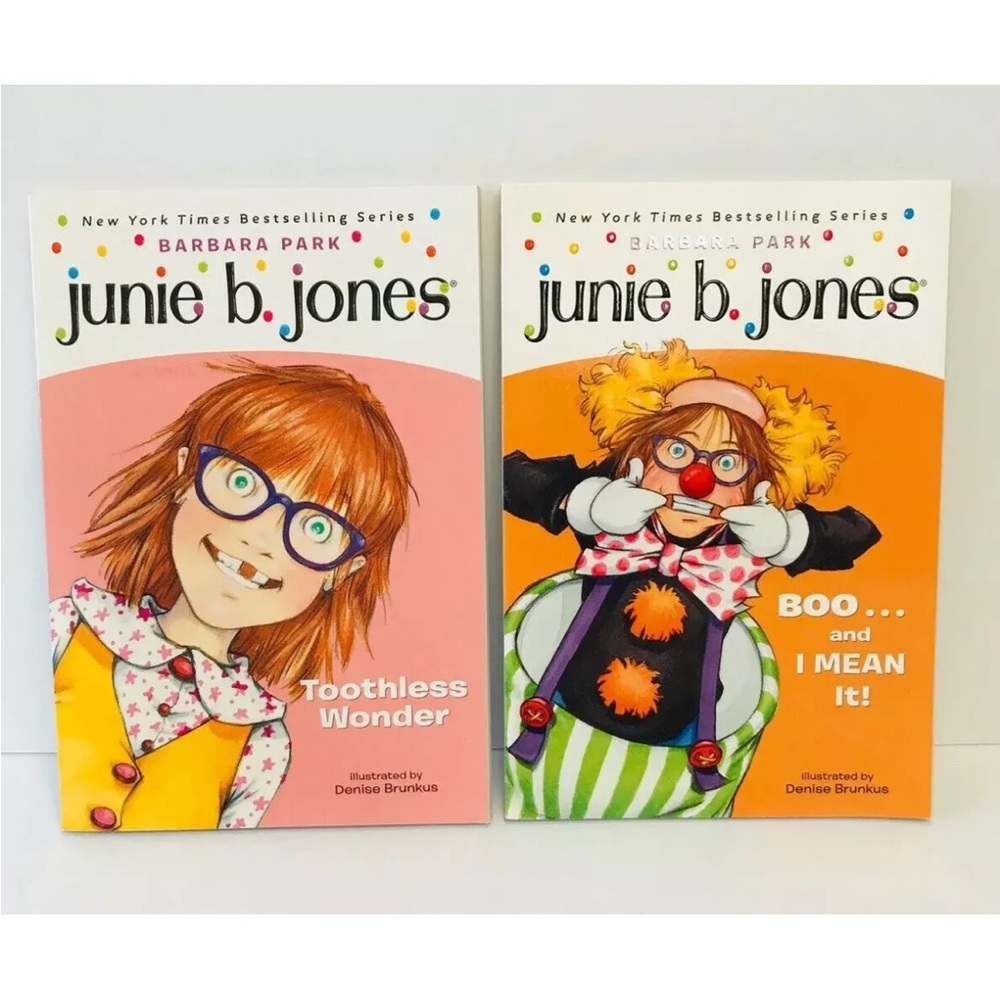 Lot Of 2 Junie B Jones By Barbara Park (Boo...and I Mean It, Toothless Wonder)
